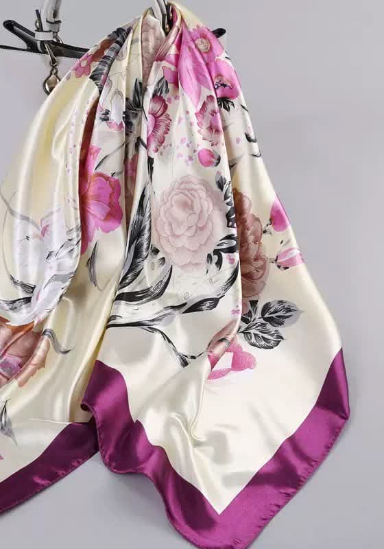 Blush Peony Silk Scarf
