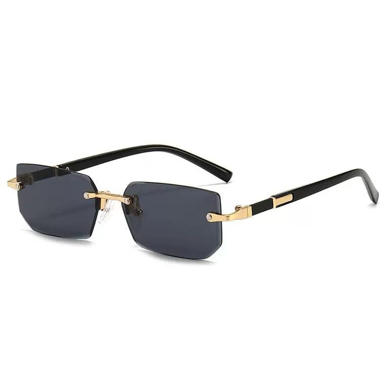 Rimless Gold-Trim Sunglasses