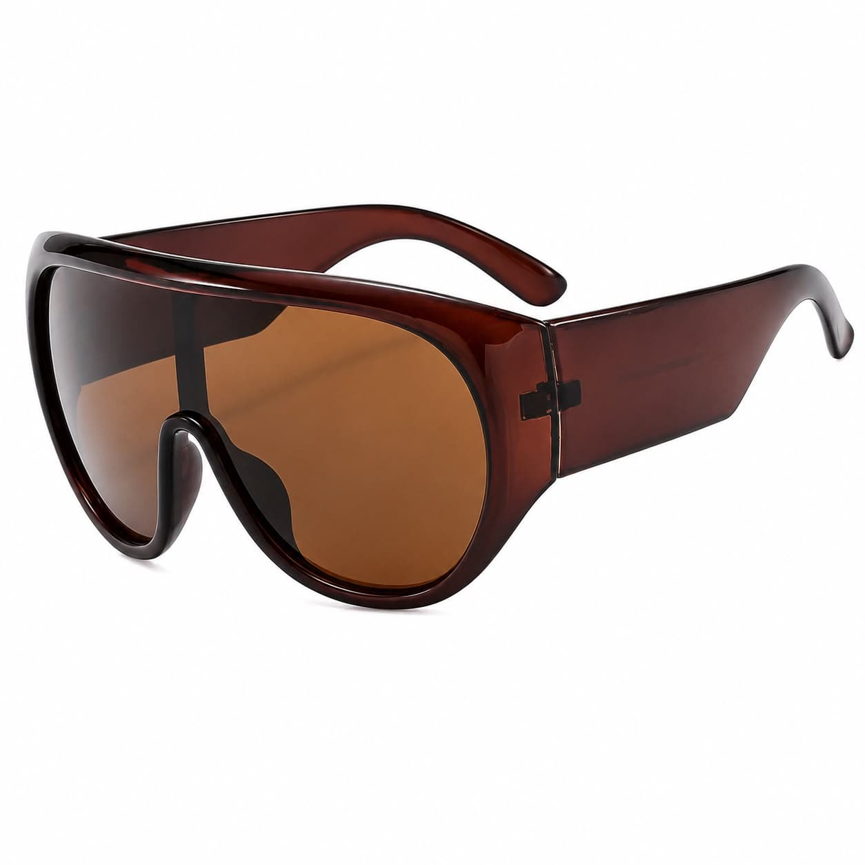 Cognac Shield Sunglasses