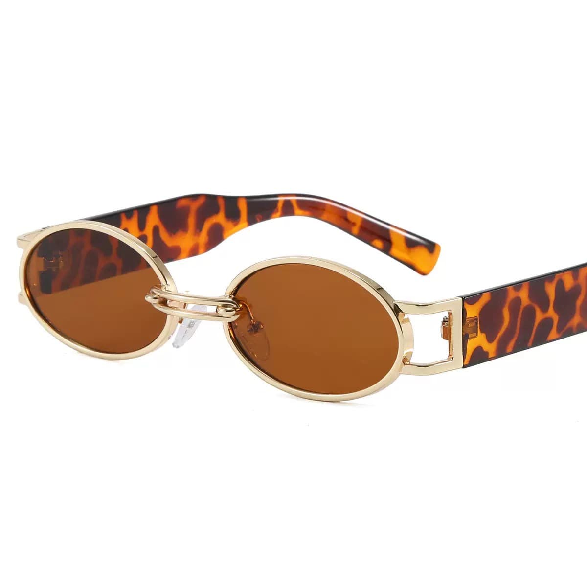 Leopard Oval Sunglasses