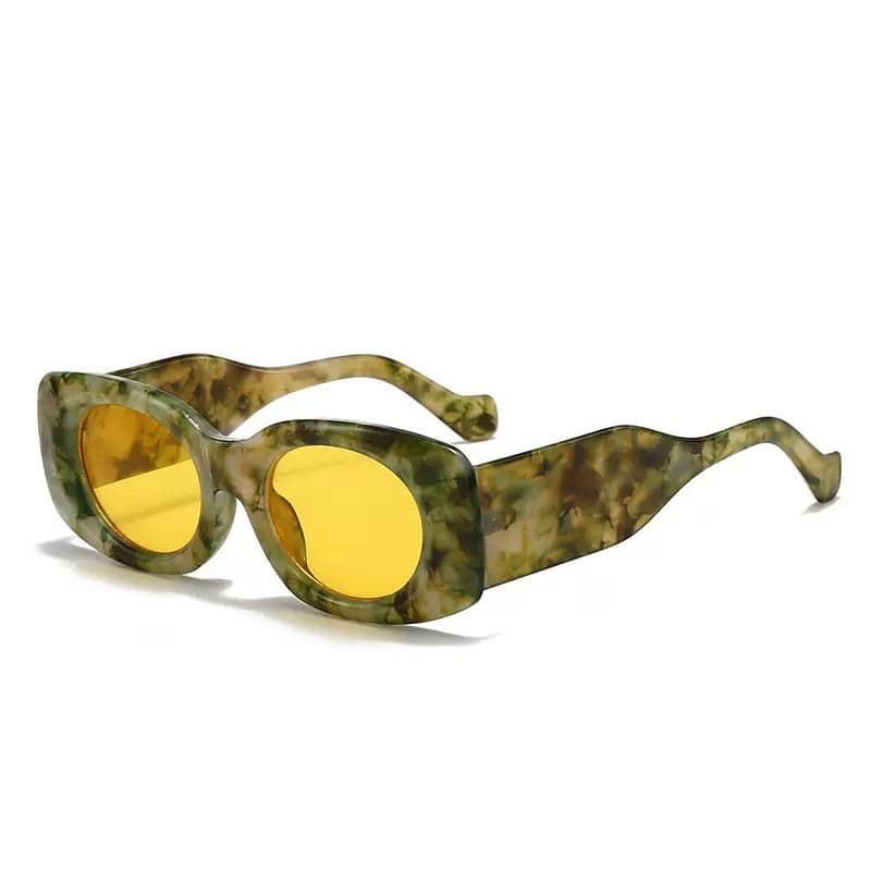 Amber Tortoise Rectangle Sunglasses